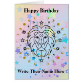 Leo Astrology Birthday Kaart 23-8 augustus 22 (Voorkant)