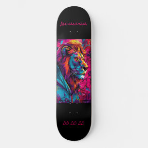 Leo Astrology Grafitti Gepersonaliseerd Skateboard