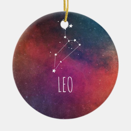 Leo Astrology Keramisch Ornament (Voorkant)