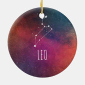 Leo Astrology Keramisch Ornament (Achterkant)