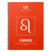 Leo Astrology-teken Notitieboek (Voorkant)