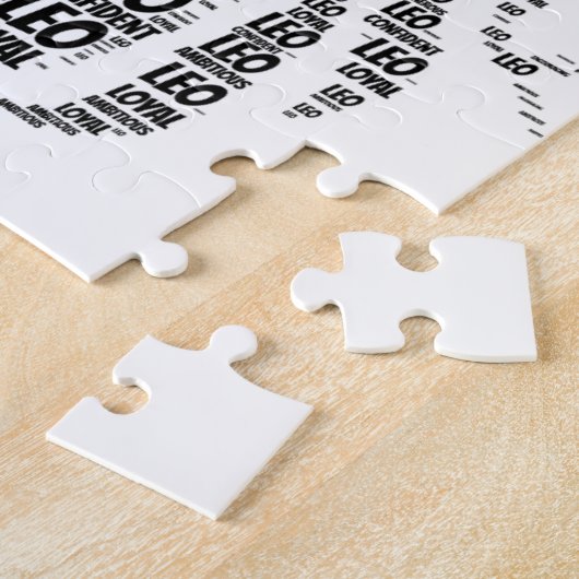 Leo Astrology Zodiac Sign Word Cloud Legpuzzel (Zijkant)