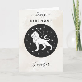 Leo Astrology Zodiac Star Sign Horoscope Marble Kaart