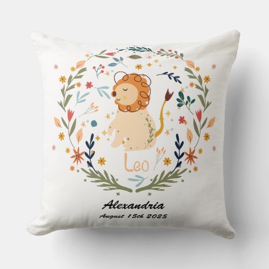 Leo Baby, Zodiac Nursery Decor Kussen (Voorkant)