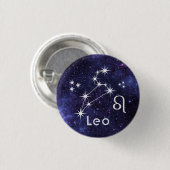 Leo Badge, Zodiac Horoscope Badge Ronde Button 3,2 Cm (Voorkant /achterkant)