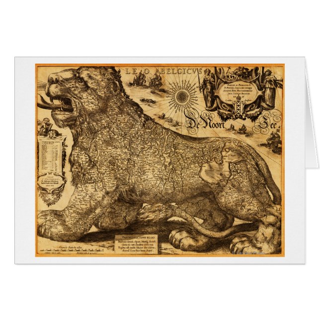 Leo Belgicus van Nederland en België (Voorkant Horizontaal)