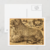 Leo Belgicus van Nederland en België Briefkaart (Voorkant / Achterkant)