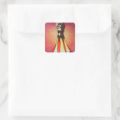 Leo Belly Dancer Vierkante Sticker (Tas)