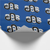 Leo Birth Sign Celtic Knot Zodiac Paper Cadeaupapier (Hoek)