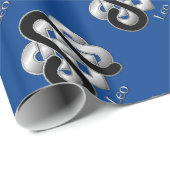 Leo Birth Sign Celtic Knot Zodiac Paper Cadeaupapier (Rol Hoek)
