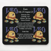 Leo Birth Sign Zodiac Muismat (Voorkant)