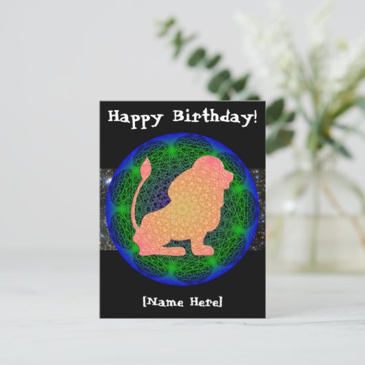 Leo Birthday Briefkaart (Staand voorkant)