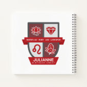 Leo Birthday Crest™ for July 23-31 Notitieboek (Achterkant)