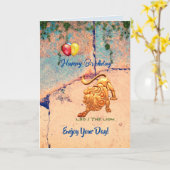 Leo Birthday Kaart (Gele Bloem)