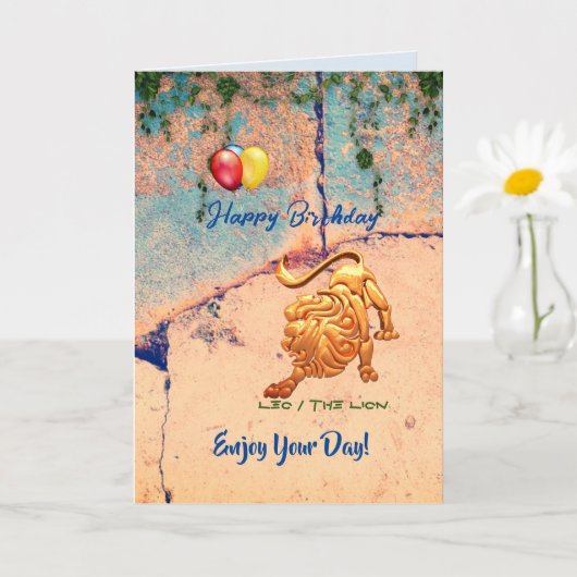 Leo Birthday Kaart (Kleine Plant)