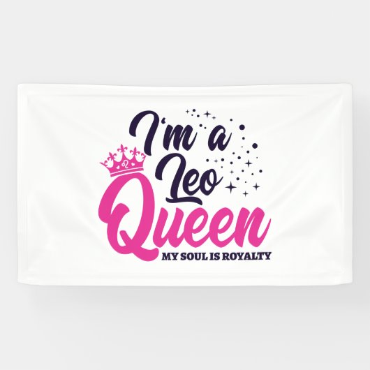 Leo Birthday Queen Astrology Zodiac Sign Soul Spandoek (Horizontaal)