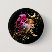 Leo - Birthday-teken Ronde Button 5,7 Cm (Voorkant)