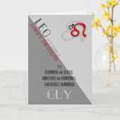 Leo Birthday voor hem 23 tot 21 augustus Kaart (Gele Bloem)