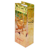 Leo Birthday Wine Gift Bag Wijn Cadeautas (Voorkant Gekanteld)