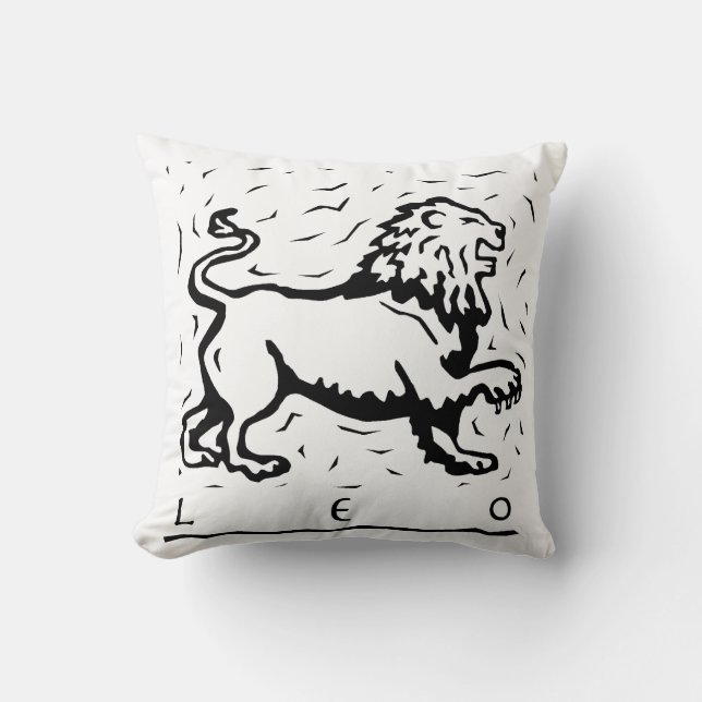Leo Birthday Year Astrological Zodiac Sign Pillow Kussen (Voorkant)