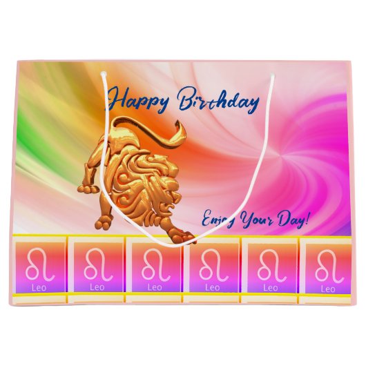 Leo - Birthday Zodiac Groot Cadeauzakje (Voorkant)