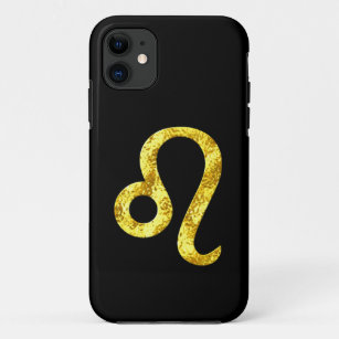 Leo Black Gold Zodiac Sign Case-Mate iPhone Case
