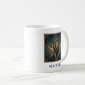 Leo Blue Celestial Zodiac Koffiemok (Voorkant rechts)
