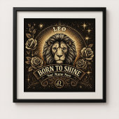 Leo "Born to Shine" Glanzend Poster