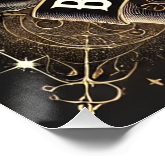 Leo "Born to Shine" Glanzend Poster (Hoek)