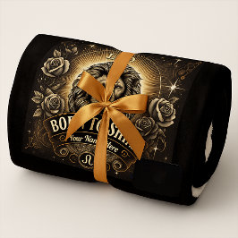 Leo "Born to Shine" Sherpa Blanket Deken