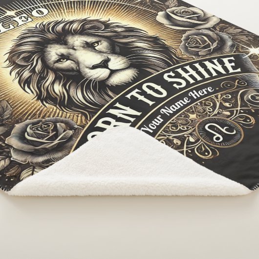Leo "Born to Shine" Sherpa Blanket Sherpa Deken (3/4)