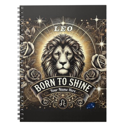 Leo "Born to Shine" Spiral Notitieboek (Voorkant)