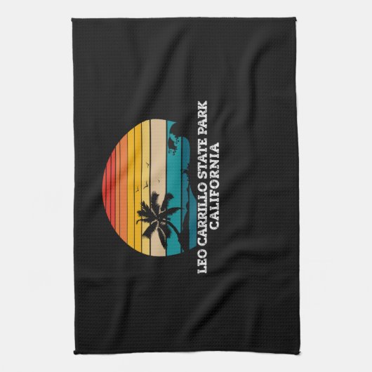 Leo Carrillo State Park Californische stranden Theedoek (Verticaal)