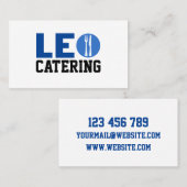 Leo catering visitekaartje (Voorkant / Achterkant)