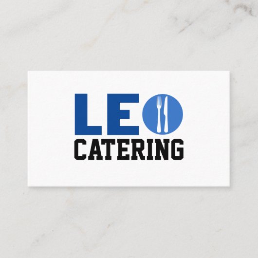 Leo catering visitekaartje (Voorkant)