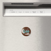 Leo Celestial Aesthetic Moon Cloud Stars Design Magneet (Insitu (Vaatwasser))
