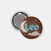 Leo Celestial Aesthetic Moon Cloud Stars Design Magneet (Voorkant / Achterkant)