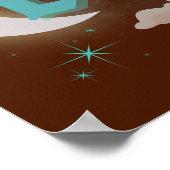 Leo Celestial Moon Cloud Sterren Astrologie Kunst Poster (Hoek)