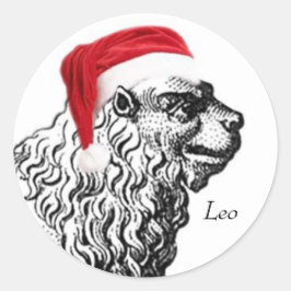 Leo Christmas Ronde Sticker