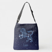 Leo Constellation and Zodiac Sign with Stars Crossbody Tas (Achterkant)