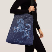 Leo Constellation and Zodiac Sign with Stars Crossbody Tas (Dichtbij)