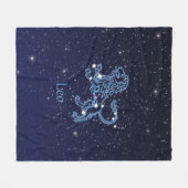 Leo Constellation and Zodiac Sign with Stars Fleece Deken (Voorkant (Horizontaal))