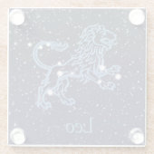 Leo Constellation and Zodiac Sign with Stars Glazen Onderzetter (Achterkant)