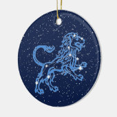 Leo Constellation and Zodiac Sign with Stars Keramisch Ornament (Links)