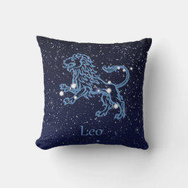 Leo Constellation and Zodiac Sign with Stars Kussen
