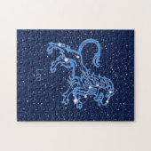 Leo Constellation and Zodiac Sign with Stars Legpuzzel (Horizontaal)