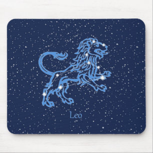Leo Constellation and Zodiac Sign with Stars Muismat