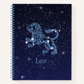 Leo Constellation and Zodiac Sign with Stars Notitieboek (Voorkant)