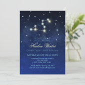 Leo Constellation Birthday Party Kaart (Staand voorkant)