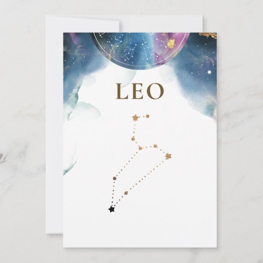 Leo Constellation, Celestial Table Number (Achterkant)